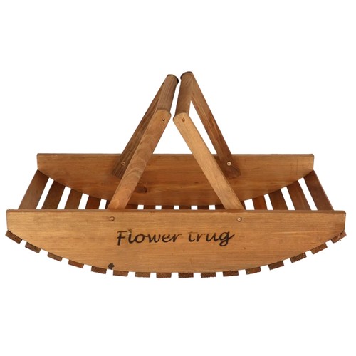 Blumenkorb aus holz - holz, henkel