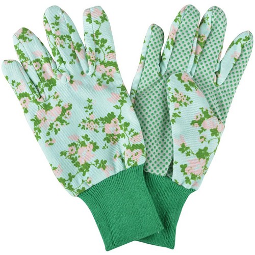 Blaue gartenhandschuhe mit - blaue,